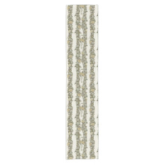 Passionflower Garland Stripe on Cream Short Table Runner