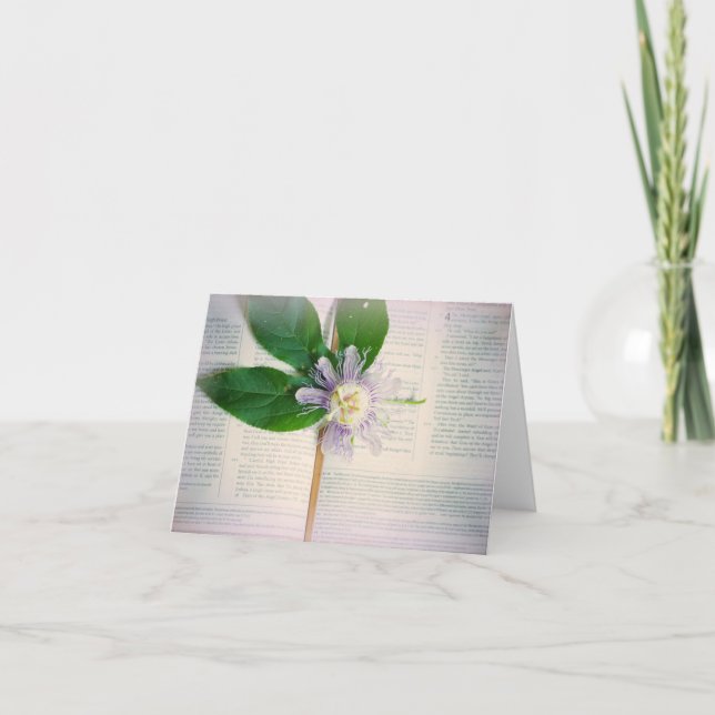 Passionflower Scriptures Notecard (Front)