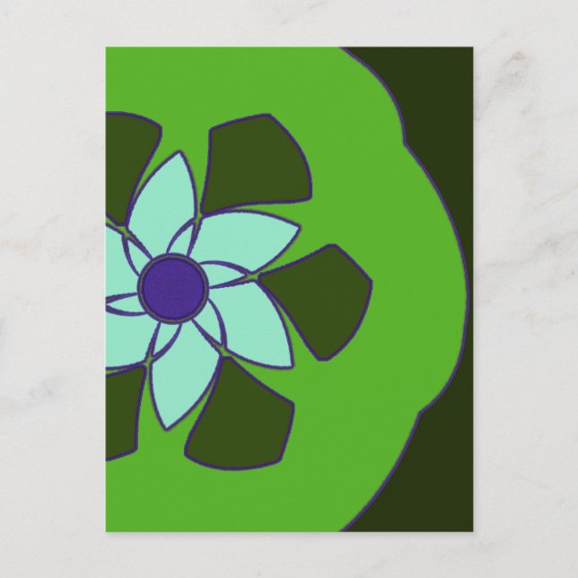 Passionfruit Flower Mandala Postcard (Front)