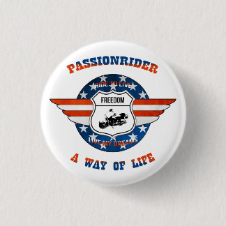 PassionRider swipes in 3 Cm Round Badge