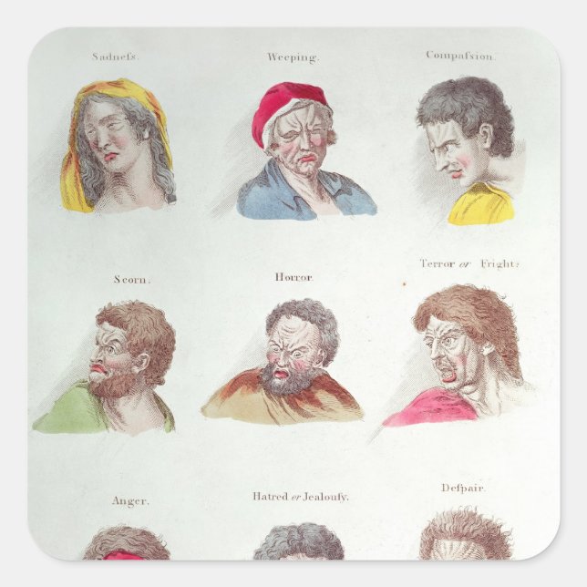 Passions, plate V, pub. by R. Edwards, London Square Sticker (Front)