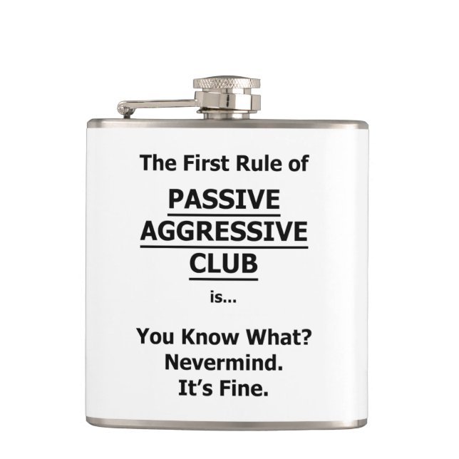 Passive Aggressive Club Hip Flask (Front)