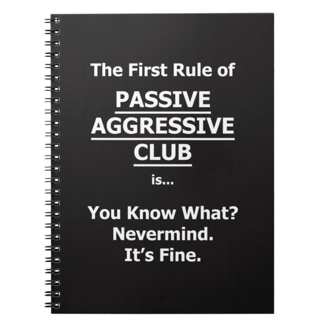 Passive Aggressive Club Notebook (Front)