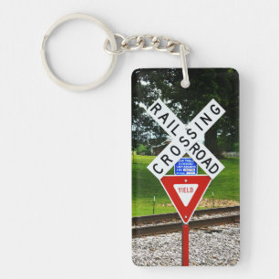 Passive Railroad Crossing at Eye Level Key Ring