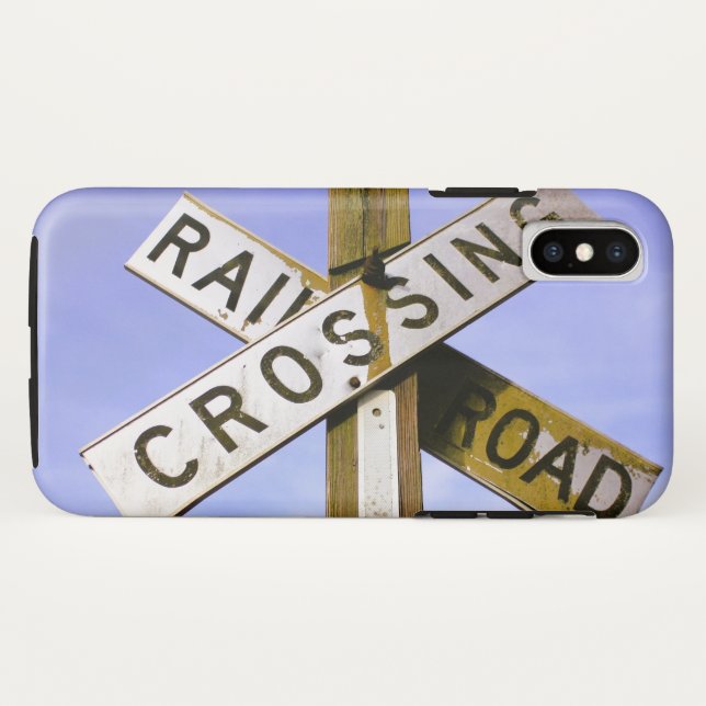 Passive Railroad Crossing Crossbuck Sign Case-Mate iPhone Case (Back (Horizontal))