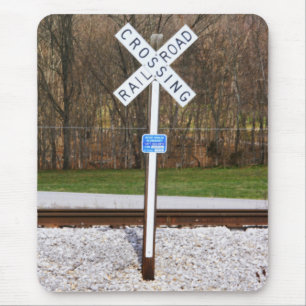 Passive Railroad Crossing - Inverted Crossbuck Mouse Mat