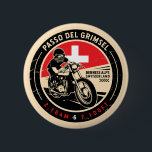 Passo Del Grimsel | Switzerland | Motorcycle 6 Cm Round Badge<br><div class="desc">Passo Del Grimsel done in a vintage,  distressed style emblem. It is a famous mountain pass found along the Alps in Switzerland.</div>