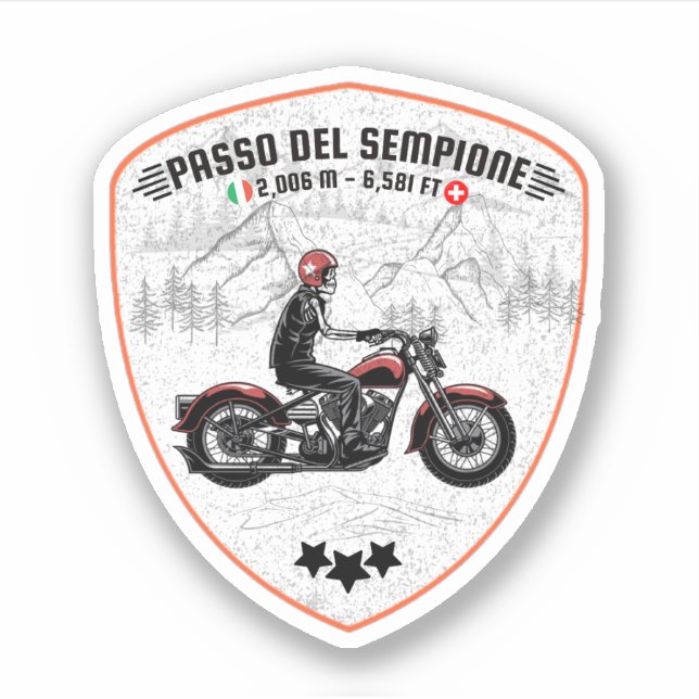 Passo del Sempione italian swiss Mountains motorcy (Front)