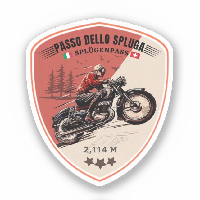   Passo dello Spluga italian swiss Mountains moto (Front)