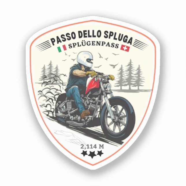  Passo dello Spluga italian swiss Mountains moto (Front)
