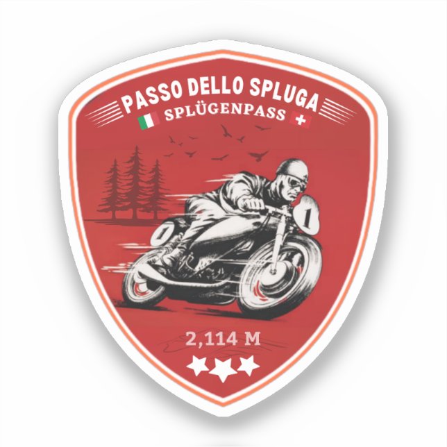  Passo dello Spluga italian swiss Mountains moto (Front)