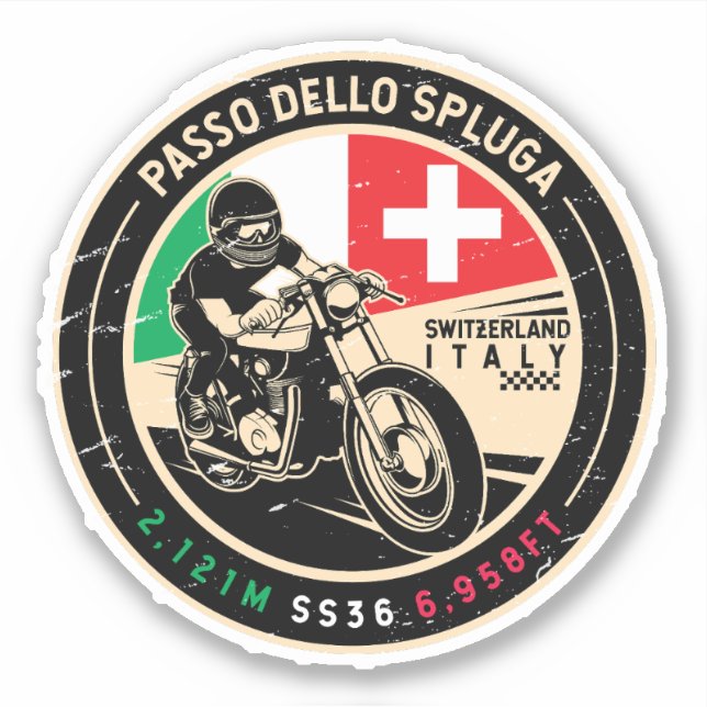 Passo Dello Spluga Italy Switzerland Motorcycle (Front)