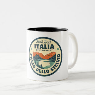 passo dello stelvio - stelvio pass italian Mountai Two-Tone Coffee Mug