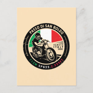 Passo di San Boldo San Boldo Pass Motorcycle Postcard