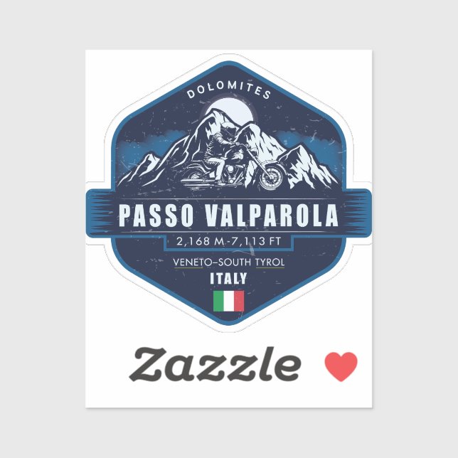 Passo Valparola Dolomites -Motorcycle Adventure Ba (Sheet)
