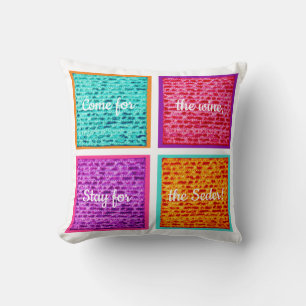 Passover 16 x 16 Colourful Matzah Cushion