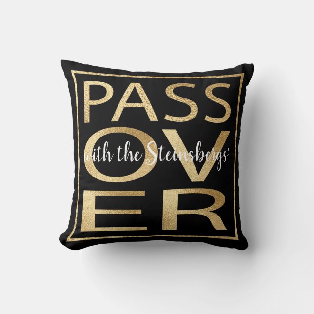 Passover 16 x 16 Pillow Passover Classic Gold (Front)