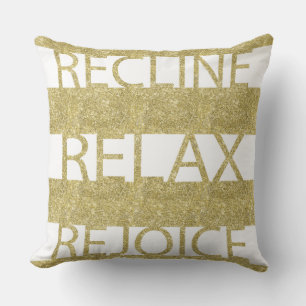 Passover 20/20"Gold Pillow "Recline Relax Rejoice"