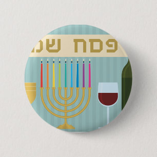 passover 6 cm round badge