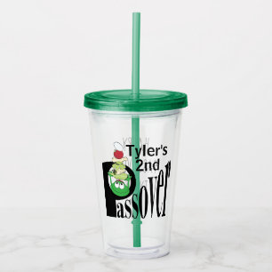 Passover Acrylic Tumbler 16 oz Frog's Seder Plate