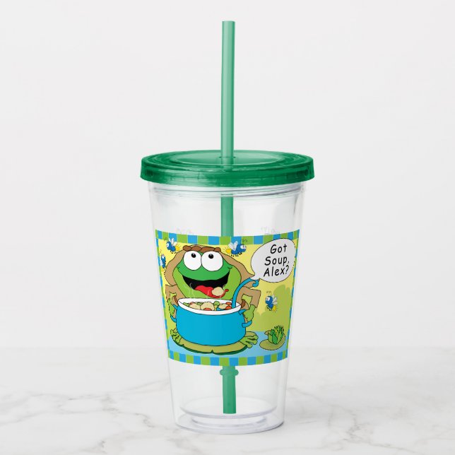 Passover Acrylic Tumbler 16 oz Got Soup Frog (Front)