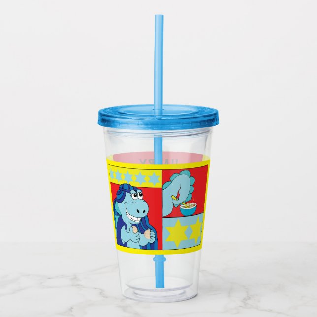 Passover Acrylic Tumbler 16 oz Hungry Dinosaur (Front)