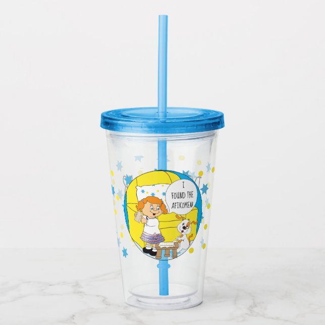 Passover Acrylic Tumbler She Found the Afikomen (Front)