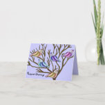 Passover birds Card<br><div class="desc">Graphic illustration of birds in a tree.</div>