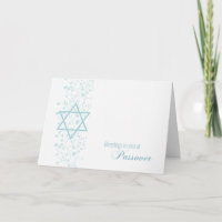 Passover Blessings, Blue Flowers, Star of David