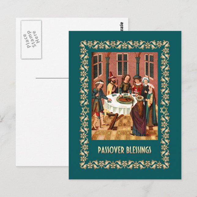 Passover Blessings. Fine Art  Postcard (Front/Back)