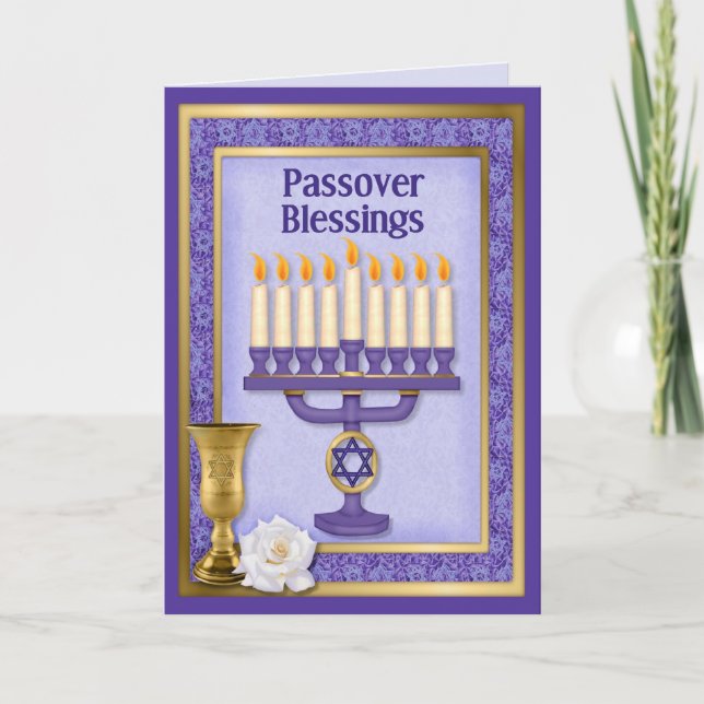 Passover Blessings Holiday Card (Front)