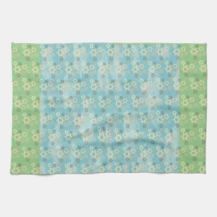 Passover Blue and Green Star of David Tea Towel