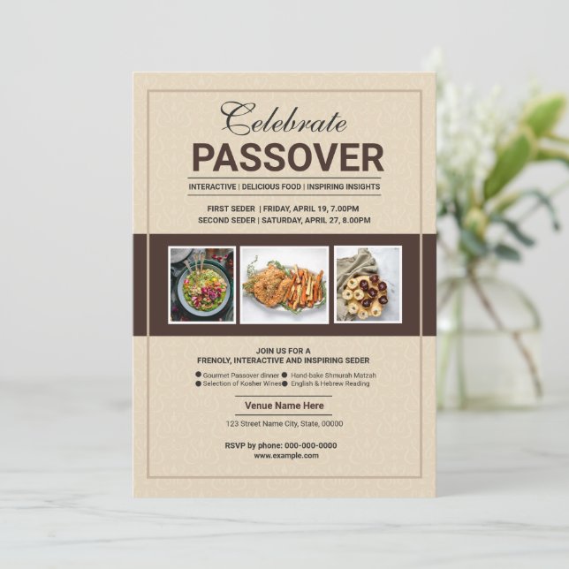 Passover Celebration Invitation Flyer (Standing Front)