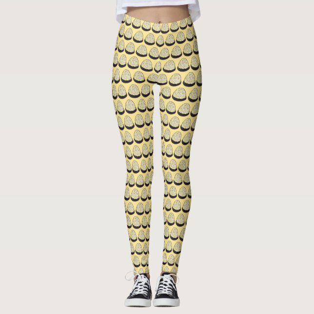 Passover Chocolate Coconut Macaroon Jewish Dessert Leggings (Front)