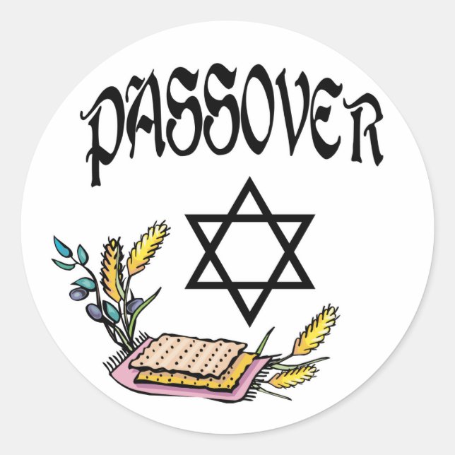 Passover Classic Round Sticker (Front)