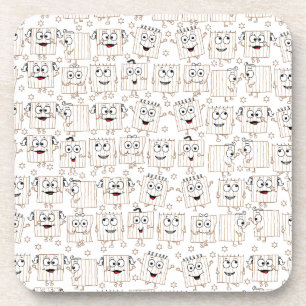 Passover Coasters "Matzah Characters"