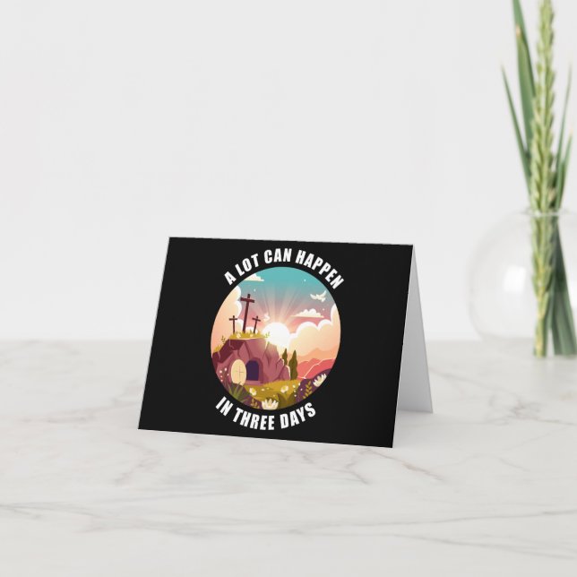 Passover Easter Cross of Jesus – A Lot Can Happen  Thank You Card (Front)