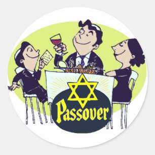 Passover Family Dinner Classic Round Sticker