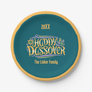 Passover Family Seder Dinner Paper Plate