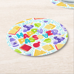 Passover Festive Paper Coaster