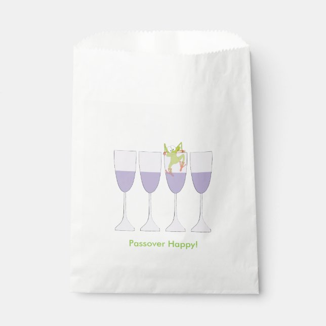 Passover "Frog and Wine" Goodie Favour Bag (Front)