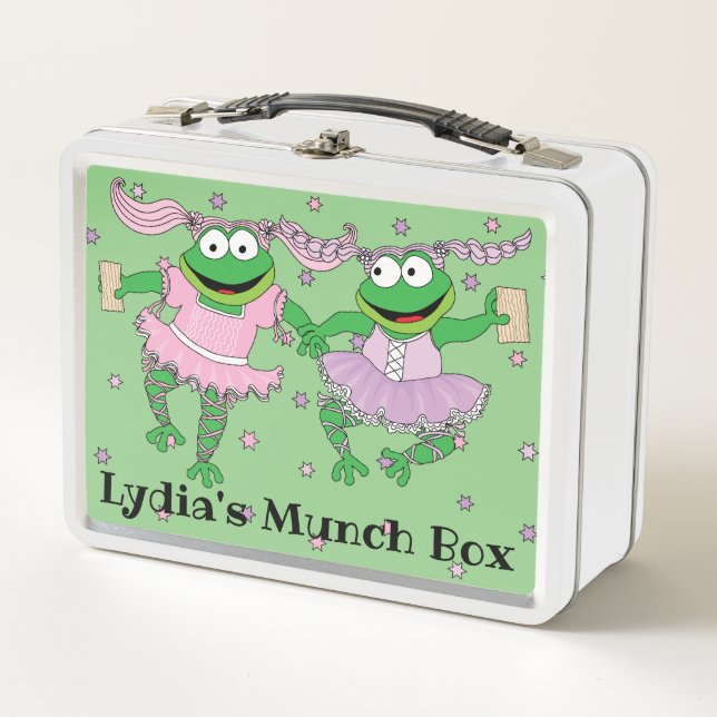 Passover Frogalas White Metal Lunch Box (Front)