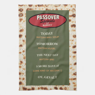Passover Funny Menu Kitchen Towel