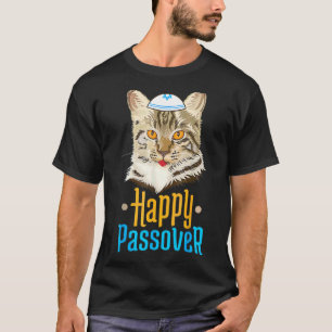 Passover Happy Passover Cat  Seder Jewish Holiday  T-Shirt