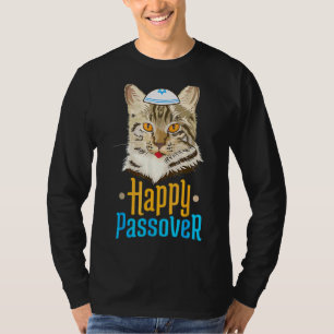 Passover Happy Passover Cat  Seder Jewish Holiday  T-Shirt
