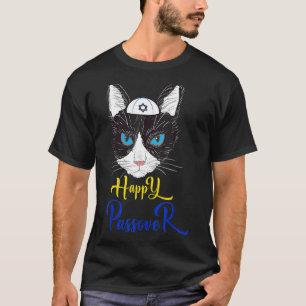 Passover  Happy Passover Cat  Seder Jewish Holiday T-Shirt
