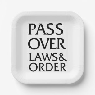 Passover. Laws & Order. Jewish Humour Gift Idea  Paper Plate