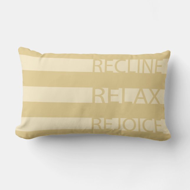 Passover Lumbar Pillow "Recline, Relax, Rejoice" (Front)