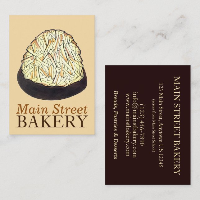 Passover Macaroon Cookie Jewish Bakery Kosher Food Business Card (Front/Back)