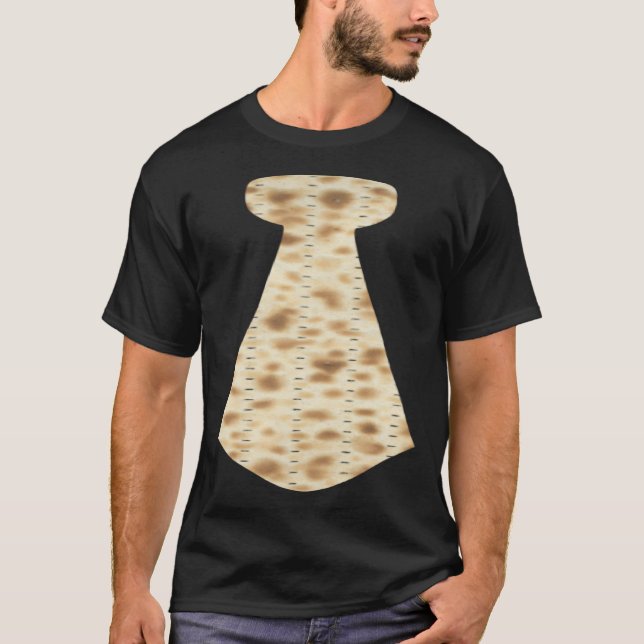 Passover Matzah Neck Tie  Pesach Jewish Holiday T-Shirt (Front)